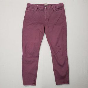 7 For All Mankind 7FAM Jen7 Ankle Skinny Potent Purple Mid Rise Stretch Jeans 14